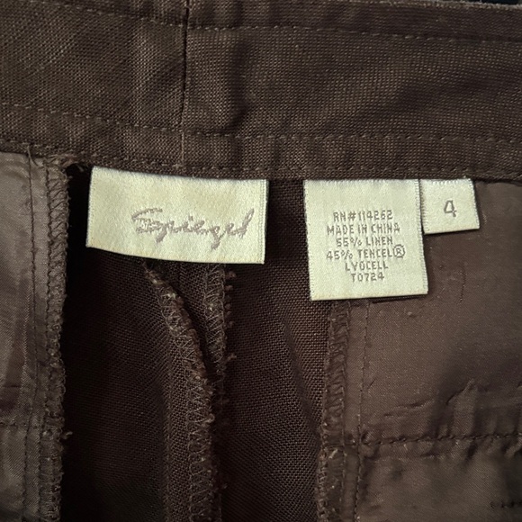 Spiegel Dark Brown Women Flat Front Cotton Shorts - Picture 3 of 3